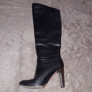 Leather Luxury rebel knee high boots